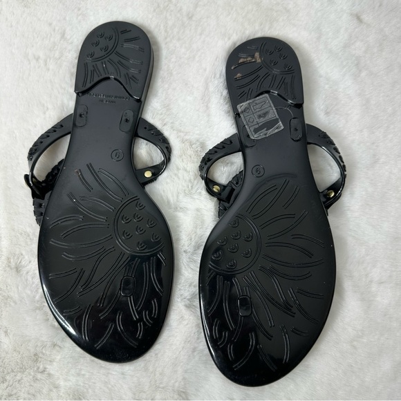 Jack Rogers Black Georgica Jelly Sandals Size 9 - Picture 3 of 4